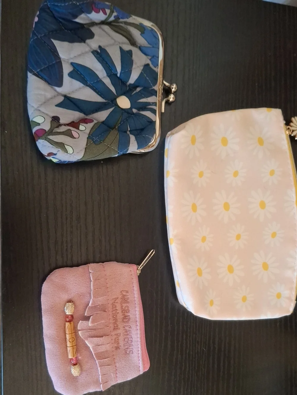 Pink Daisy Cosmetic Pouch - Women Bags